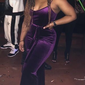 Forever21 velvet jumpsuit
